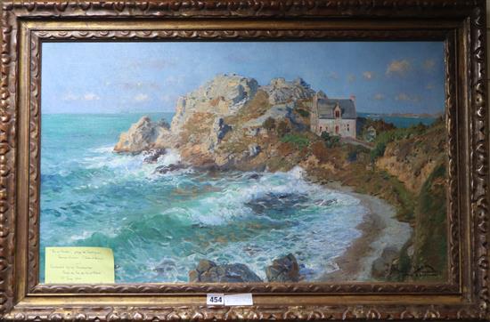 Hernandez, oil on canvas, Pen Ar Hastel, Cote dArmor, signed, 46 x 75cm